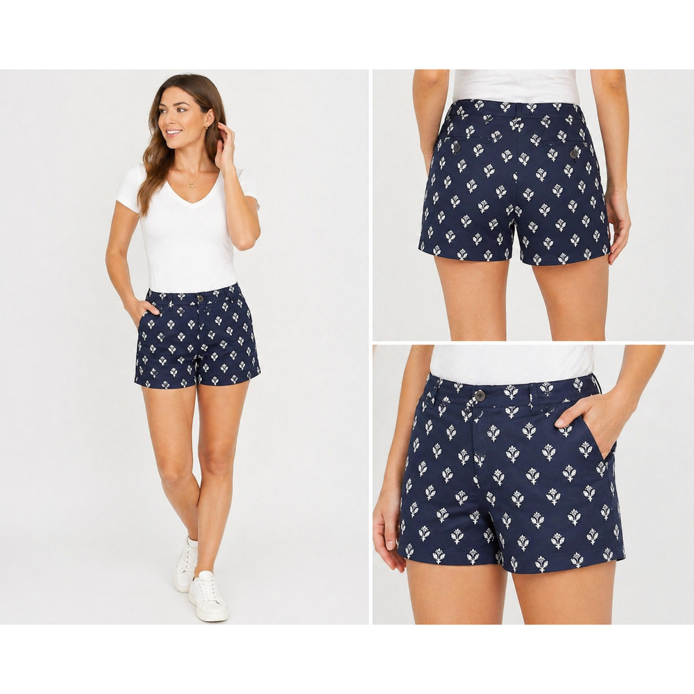Old Navy Chino Shorts Flat Front Classic Casual Summer 5” Inseam Clean Girl 6